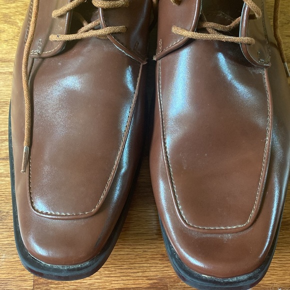 Men's Fabian Couture Monaco Brown Dress Shoes Oxfords Square Toe Lace Up 14M - Picture 8 of 16